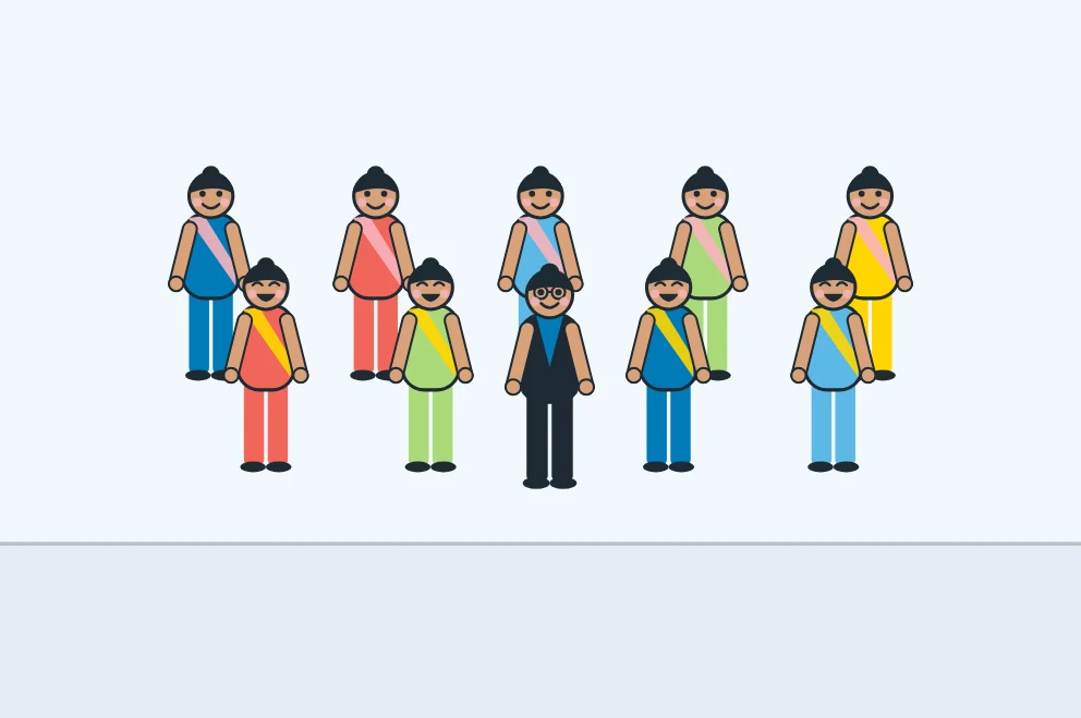 Illustration: the Wonder Beats team standing together